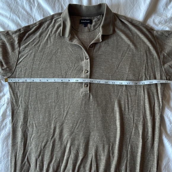 Richer Poorer Cozy Knit Polo in Warm Grey, L - Picture 6 of 7